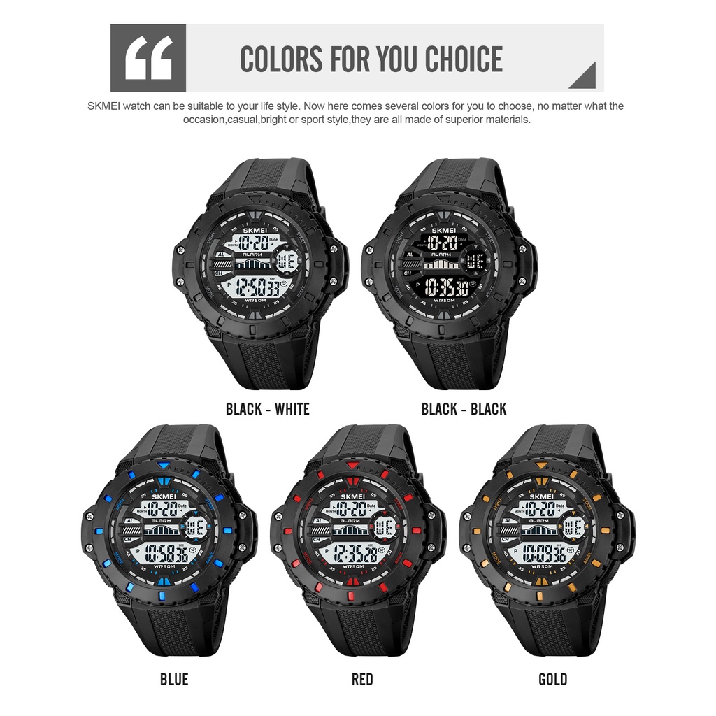 Đồng Hồ Điện Tử Đa Năng SKMEI 1885 Có Đèn LED