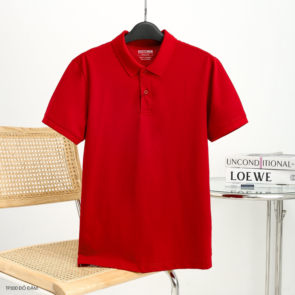 Áo thun polo trơn cổ bẻ Basic Essential cao cấp vải cá sấu mát không nhăn không xù trẻ trung sang trọng