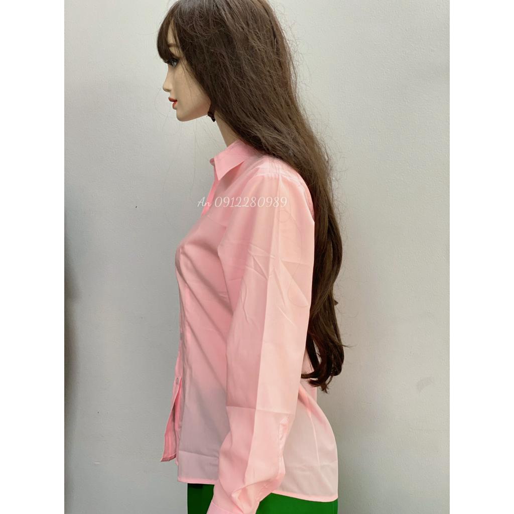 Áo sơ mi nữ công sở form tôn dáng vải siêu mát _  Hình chụp thật