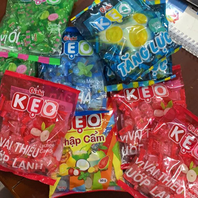 Lẻ 10 vị kẹo Oishi gói 90gr trọn vị theo yêu cầu | BigBuy360 - bigbuy360.vn