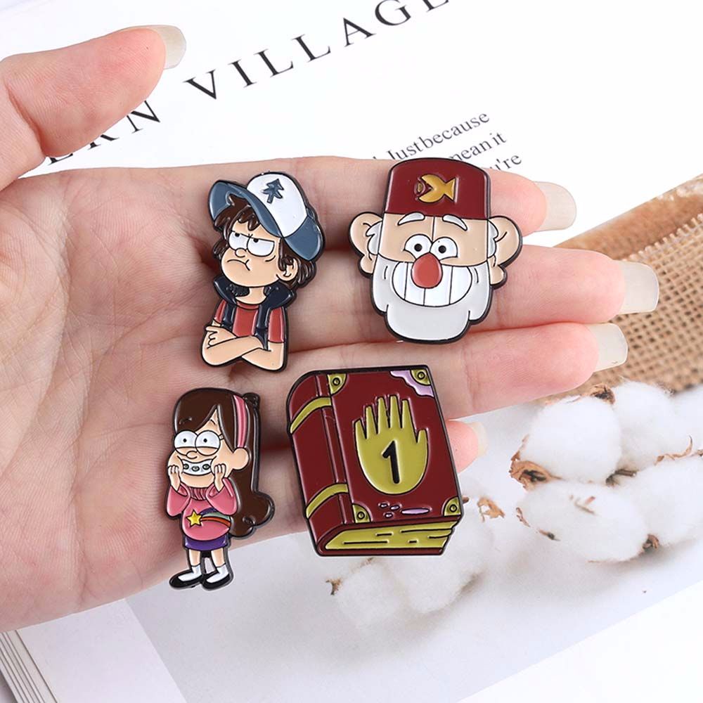 Ghim cài áo họa tiết hoạt hình Gravity Falls độc đáo