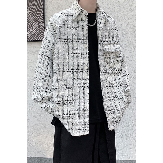 Áo Sơ Mi Nam Dài Tay Dáng Rộng Phong Cách Hong Kong