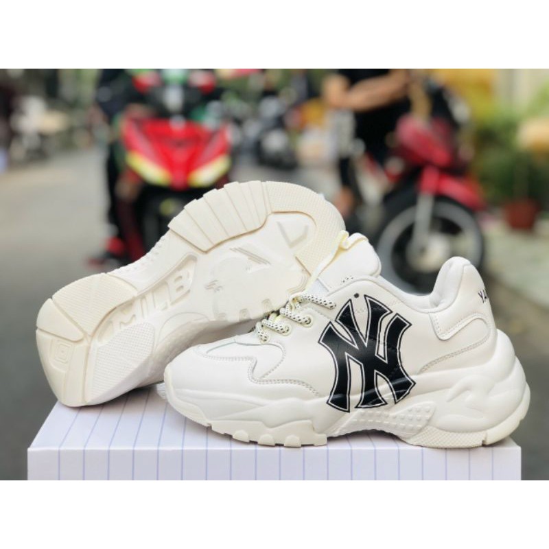 (FULLBOX) Giày nam nữ cặp đôi Giày sneaker nam nữ Thể Thao màu Kem NY đen Form nhẹ đi Êm chân TRÙM GIÀY PT