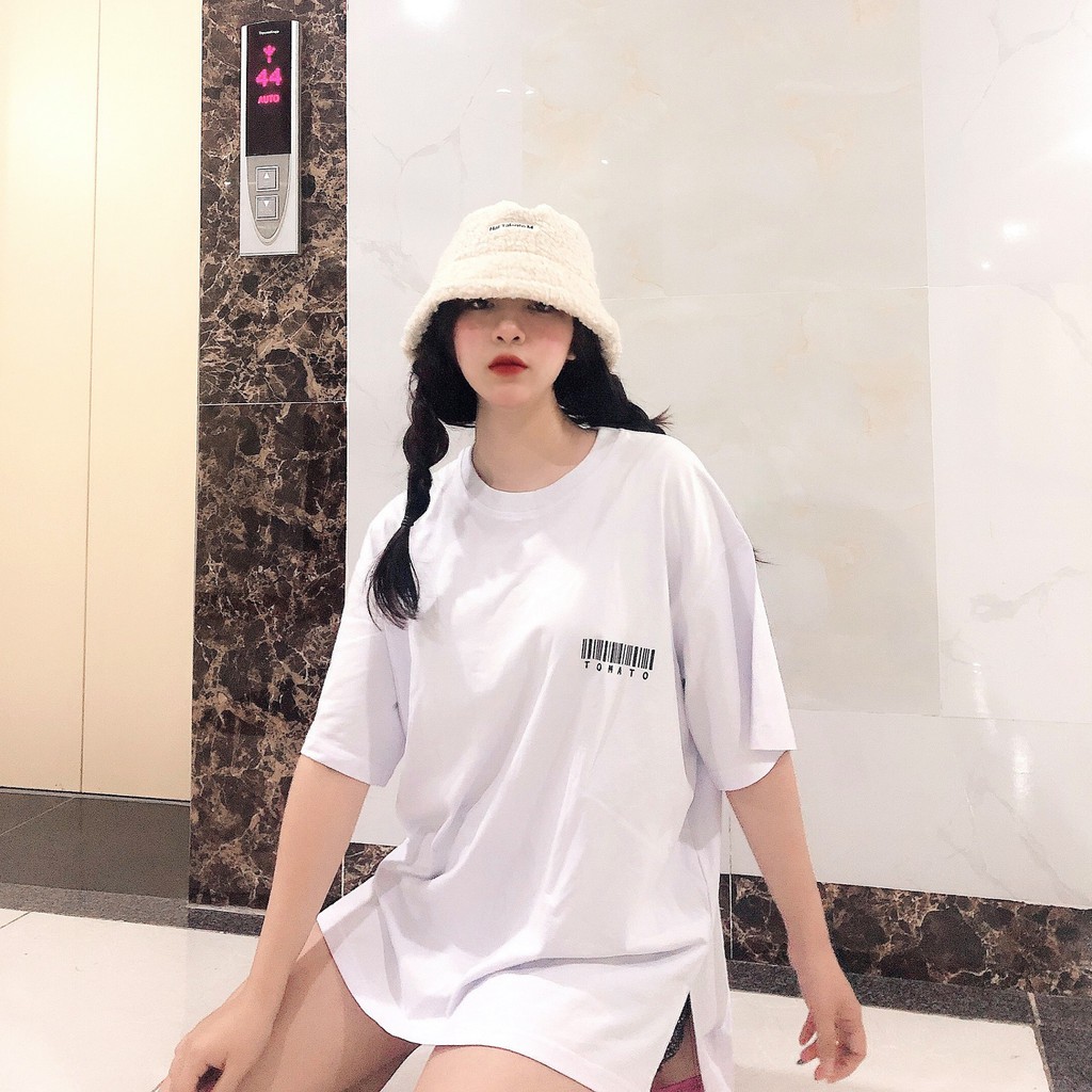 [TẶNG HỘP QUÀ] Áo thun Unisex hình Barcode 100% cotton oversize tay lỡ form rộng TẶNG vớ và scrunchies | BigBuy360 - bigbuy360.vn