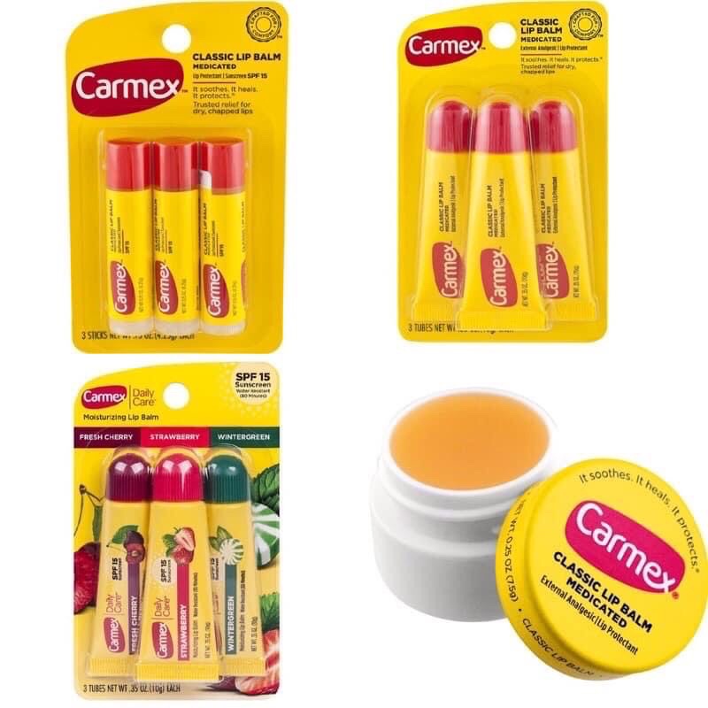 Set 3 Son dưỡng môi Carmex - Đủ Bill