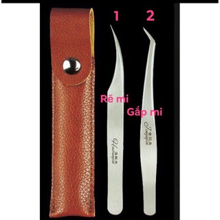 Cặp nhíp tách vs gắp mi bao da,combo 2 cây volum thần thánh