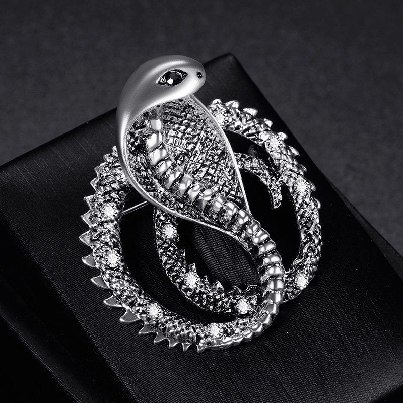 Ghim Cài Áo Hình Con Rắn Phong Cách Retro Cá Tính