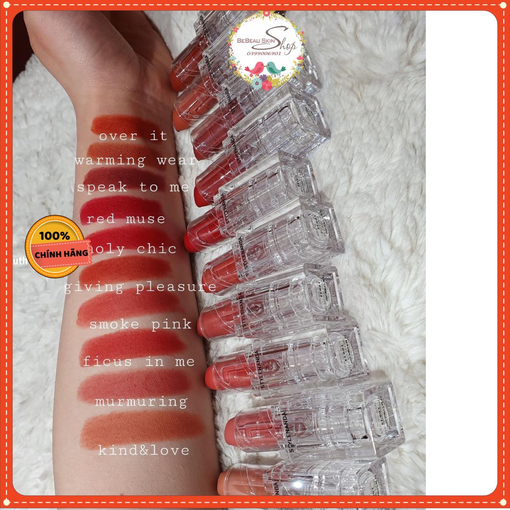 SON THỎI 3CE DEEP UNDER Soft Matte Lipstick  Son 3ce Clear Layer Edition Vỏ Vân Đá Check Hidden Tag Chuẩn