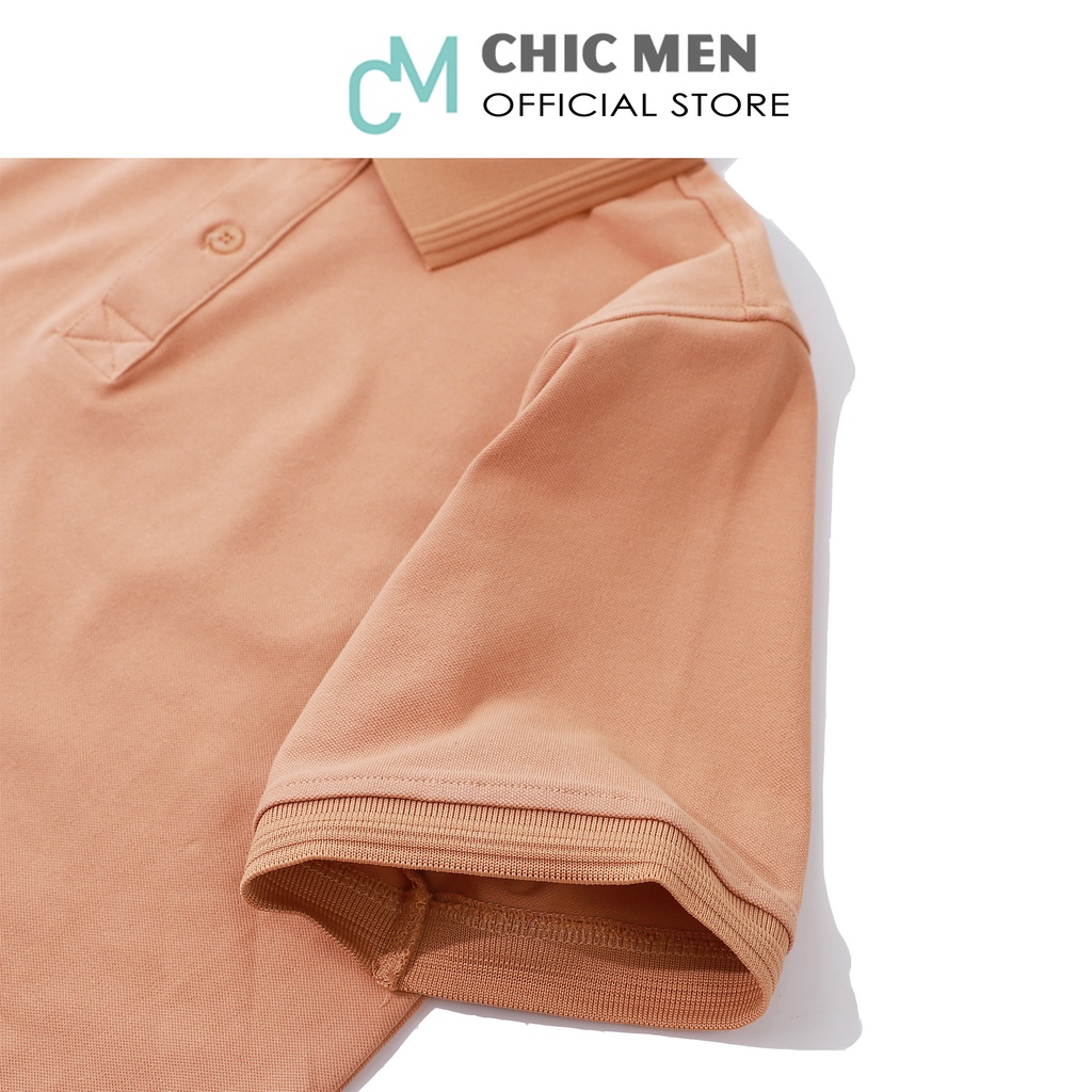 Áo POLO nam cổ bẻ BASIC, form regular, vải cá sấu CVC, phong cách, màu Nâu - CHICMEN