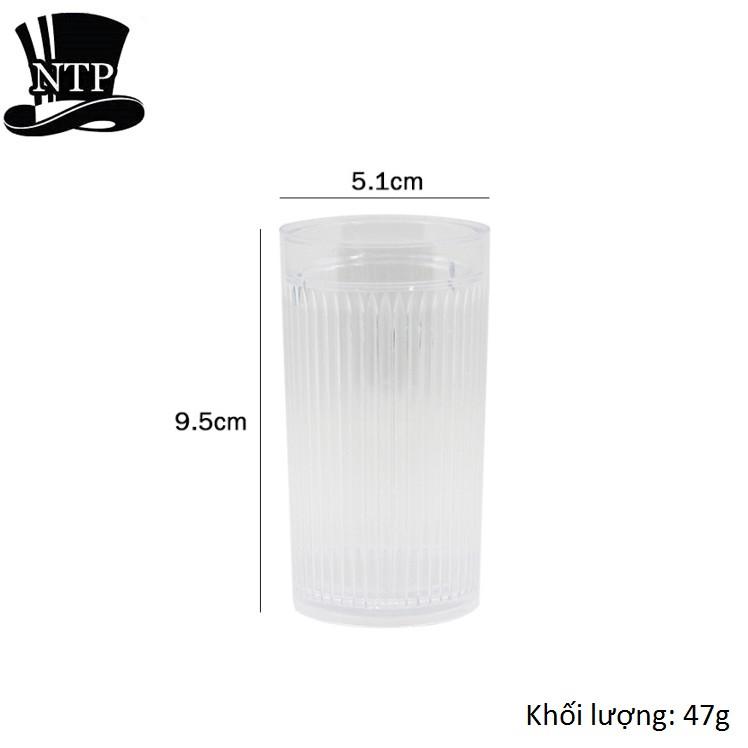 Ảo thuật ly sữa rót báo nhỏ hàng nhập nhựa mica tốt bền không phai màu