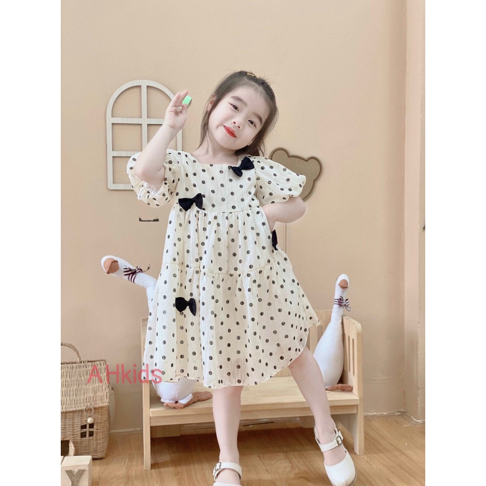 Váy bi nơ đen (mẫu mới) bé gái
