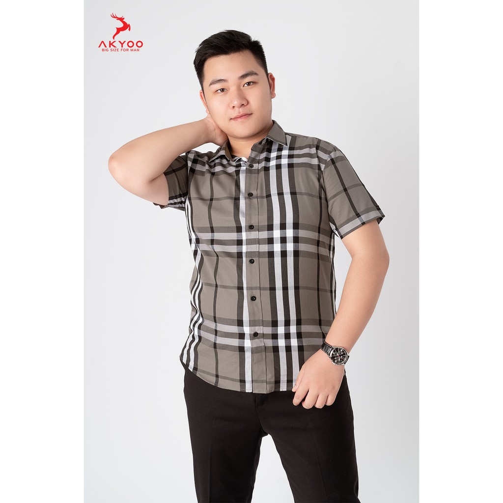 Áo Sơ Mi Nam Ngoại Cỡ, Áo sơ mi burberry cotton, sơ mi burberry cỡ lớn, sơ mi burberry bigsize từ 80-140KG