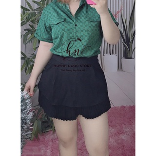 Chân Váy Xếp Ly Tầng 60-95kg ( Big Size Huỳnh Ngọc )