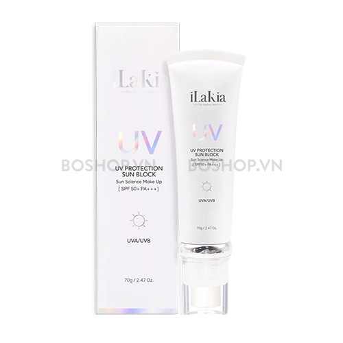 KEM CHỐNG NẮNG TRANG ĐIỂM ILAKIA UV SUN BLOCK SPF50 70G CHÍNH HÃNG - 5590