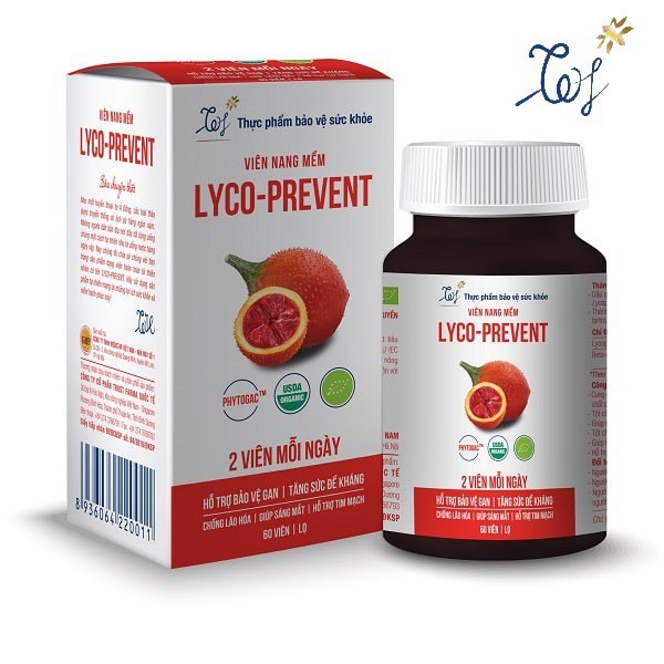 Viên Uống Dầu Gấc Lyco-Prevent Sáng Mắt, Đẹp Da, Chống Lão Hoá, Bảo Vệ Gan, Tim mạch [Thuộc tập đoàn TH]