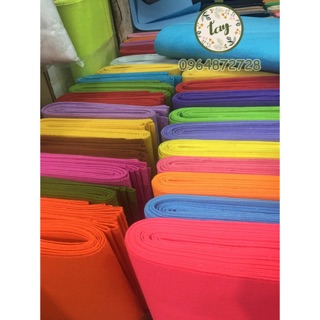 Vải nỉ cứng (vải dạ màu) khổ 45x45cm - DIY - Handmade
