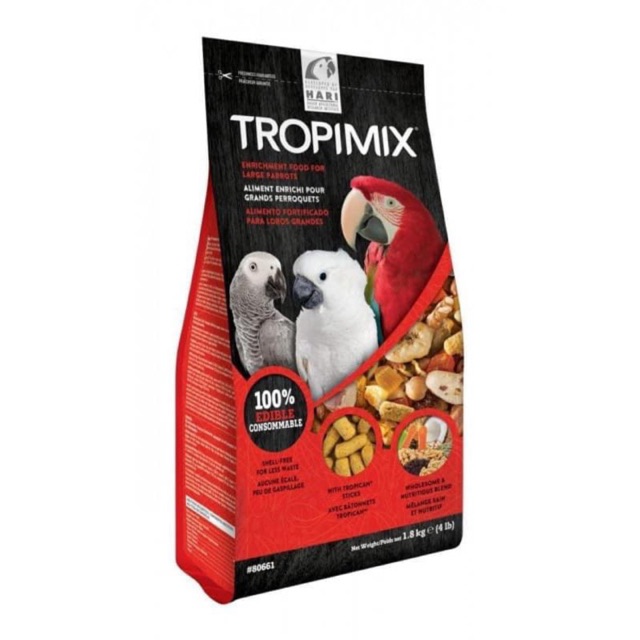 Hạt cao cấp TROPIMIX dành cho Vẹt gói nhỏ 200g