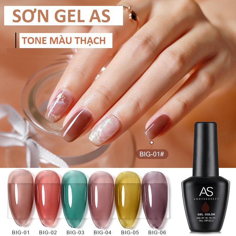 Sơn Gel AS| Mã BIG |Màu Thạch Trong Suốt