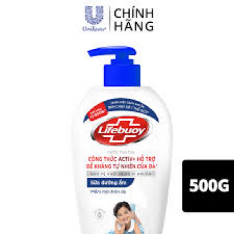 Nước Rửa Tay Lifebouy Chăm Sóc Da chai 500ml