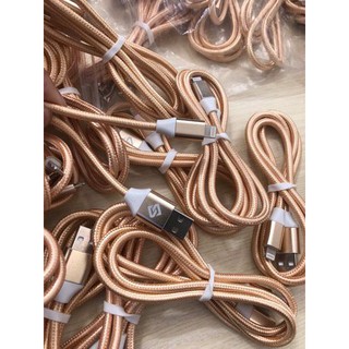 Cáp sạc dây dù logo chữ S cho iPhone / Samsung 8600 sợi to cực đẹp