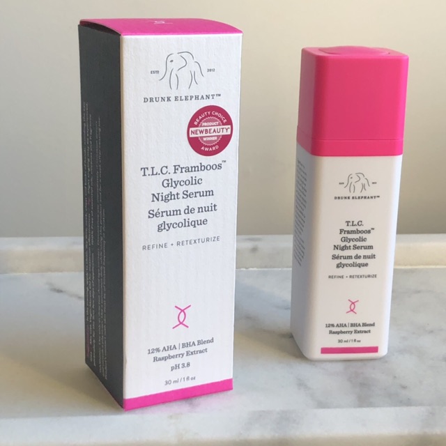 Serum dưỡng, tái tạo da ban đêm DRUNK ELEPHANT T.L.C. Framboos™ Glycolic Night Serum