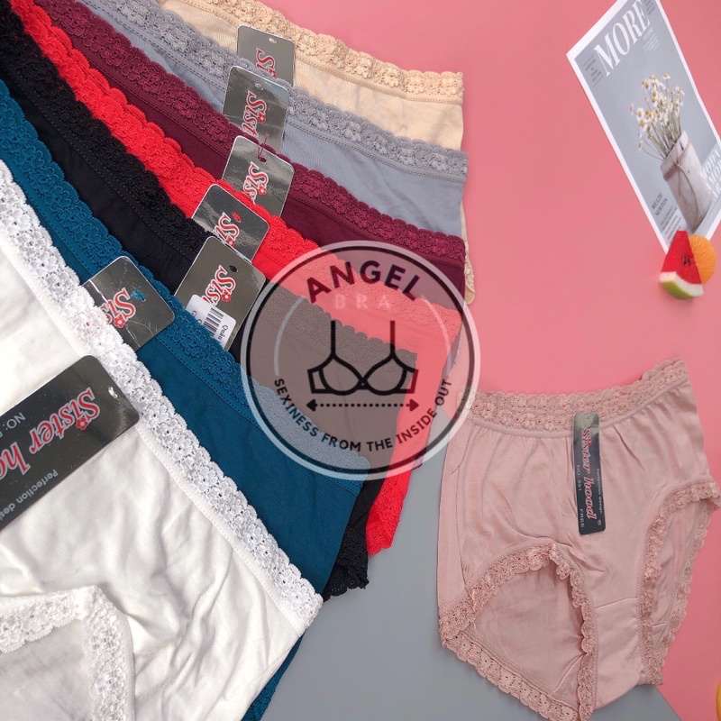 Quần lót nữ cotton, chip viền ren dành cho vòng 3 nhỏ Thái Lan Sister Hood 551 - angel.bra