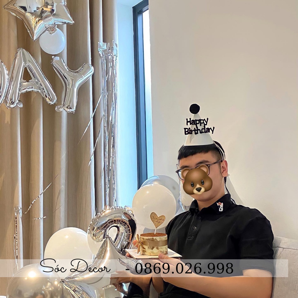 Set bóng trang trí sinh nhật người lớn nhiều tông màu khác nhau  đơn giản, dễ làm tại nhà