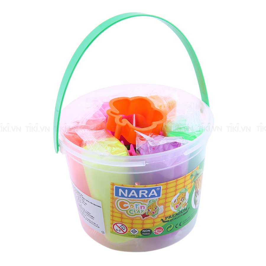 ĐẤT NẶN BỘT NGÔ KIDDY CLAY 6 MÀU 270G + 4 KHUÔN THÁI LAN