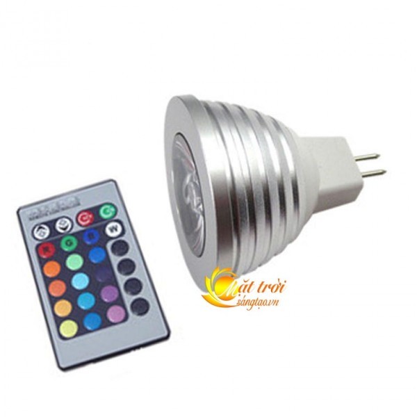 Bóng đèn led đổi màu có điều khiển từ xa RGB 3W V2