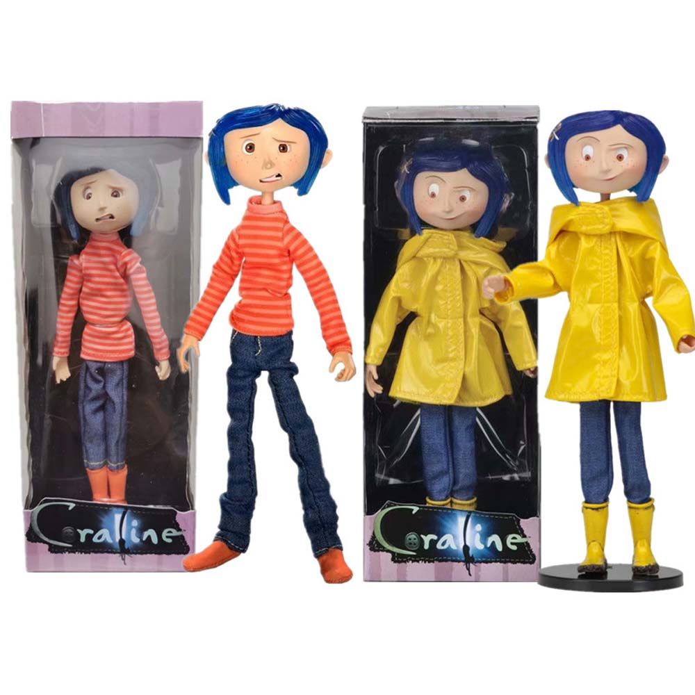 LANFY Kid Gifts Coraline &amp; the Secret Door Anime Figure Model Toys Action Figures Children Toys Model Toy 18cm Statue Striped Shirt PVC Anime Figurine/Multicolor