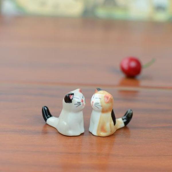 Đế gác đũa sứ hình mèo dễ thương