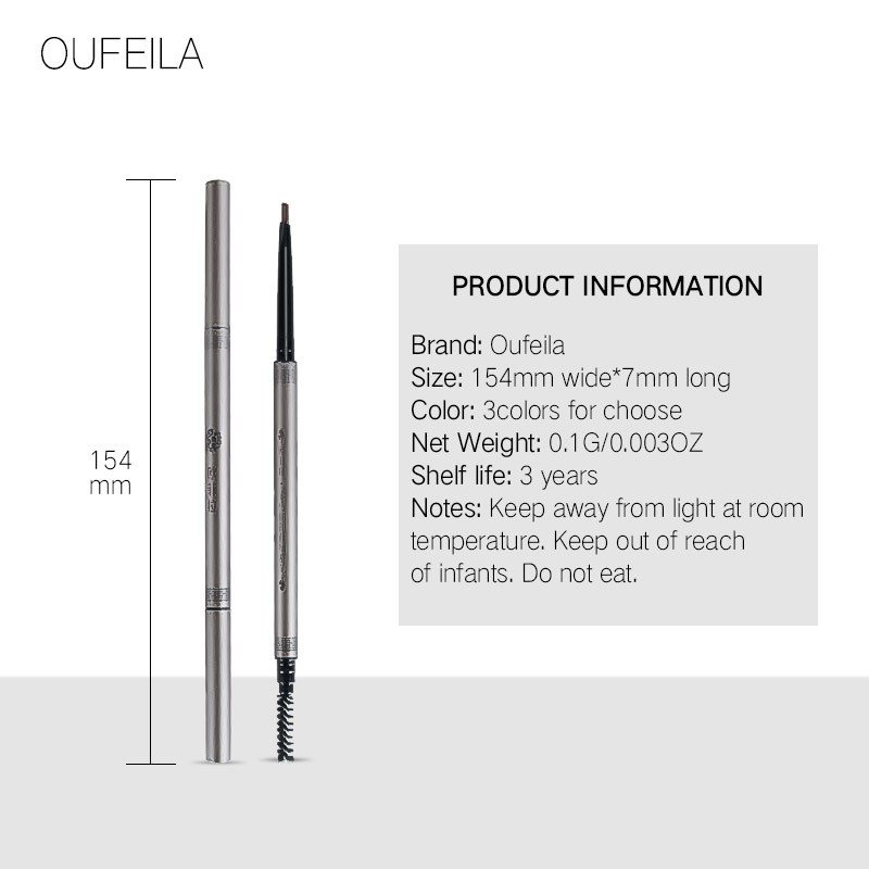 Chì Tán Lông Mày OUFEILA Chì kẻ mày không thấm nước Long Lasting Pigmented Easy Blend Eye Makeup Mỹ phẩm | BigBuy360 - bigbuy360.vn