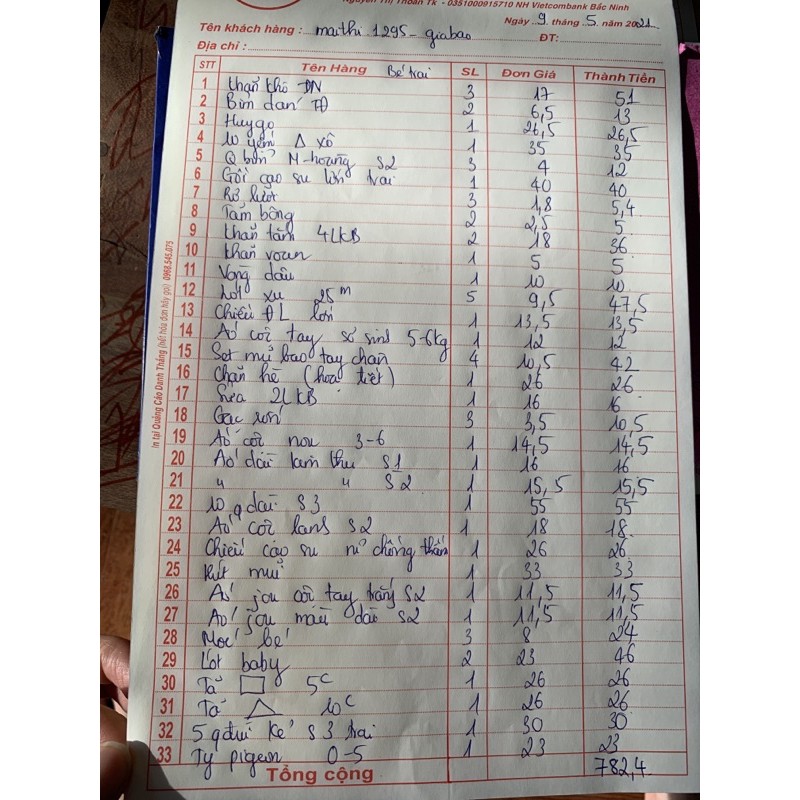 Combo đi sinh 9/5/2021