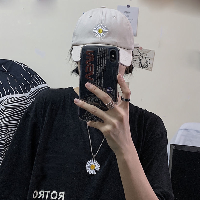 Dây Chuyền Mặt Hình Hoa Cúc Nhỏ Phong Cách Hip Hop Đường Phố Dành Cho Nam Và Nữ 22194