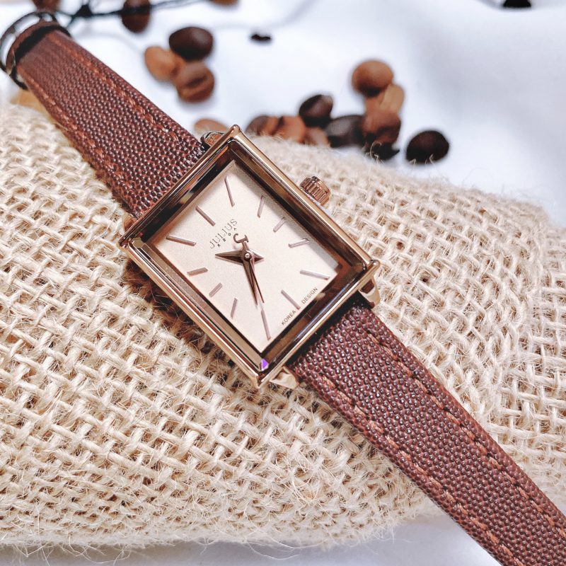 Đồng Hồ Nữ Julius Hàn Quốc Dây Da JA-787 (4 màu).