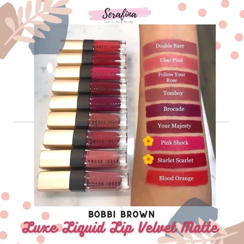 💄BOBBI BROWN Son Kem Lì Luxe Liquid Lip Velvet Matte 💄💄💄