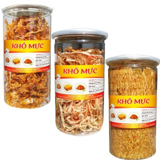 [Combo 3 Hũ] Mực ép tẩm vị - Mực sợi nước dừa - Mực xé tẩm vị mỗi hũ 200G hiệu SK FOOD