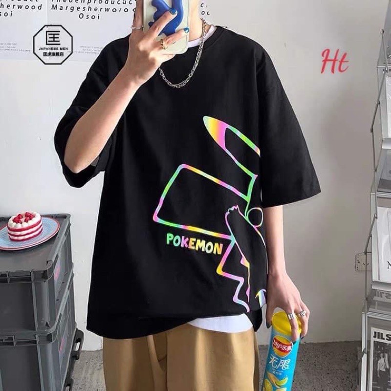 Áo phông mèo Po ke 7 màu H2D578