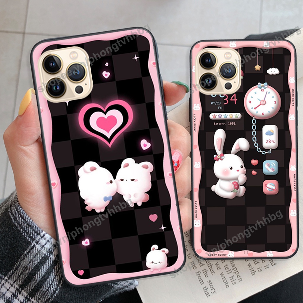 Ốp lưng Iphone 13-IPHONE 13 PRO-IPHONE 13 PRO MAX gấu,thỏ trắng , đồng hồ dễ thương cute cực đẹp