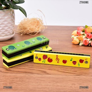 Kèn Harmonica 16 Lỗ Bằng Gỗ Cho Bé Ốp