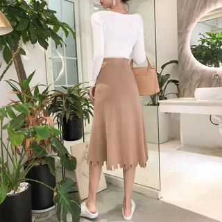 [New 2019] Chân váy len nữ dài chất len mịn dày