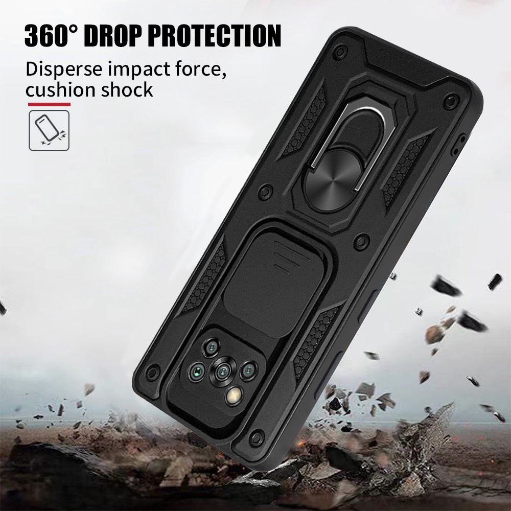 Ốp điện thoại chống sốc kèm giá đỡ nam châm cho Xiaomi Pocophone Poco X3 Pro NFC