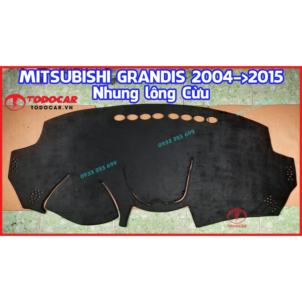 Thảm Taplo MITSUBISHI GRANDIS bằng Nhung lông Cừu