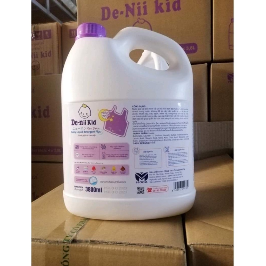 Nước giặt De Nii Kid Việt 2in1 an toàn cho làn da bé 3600ML