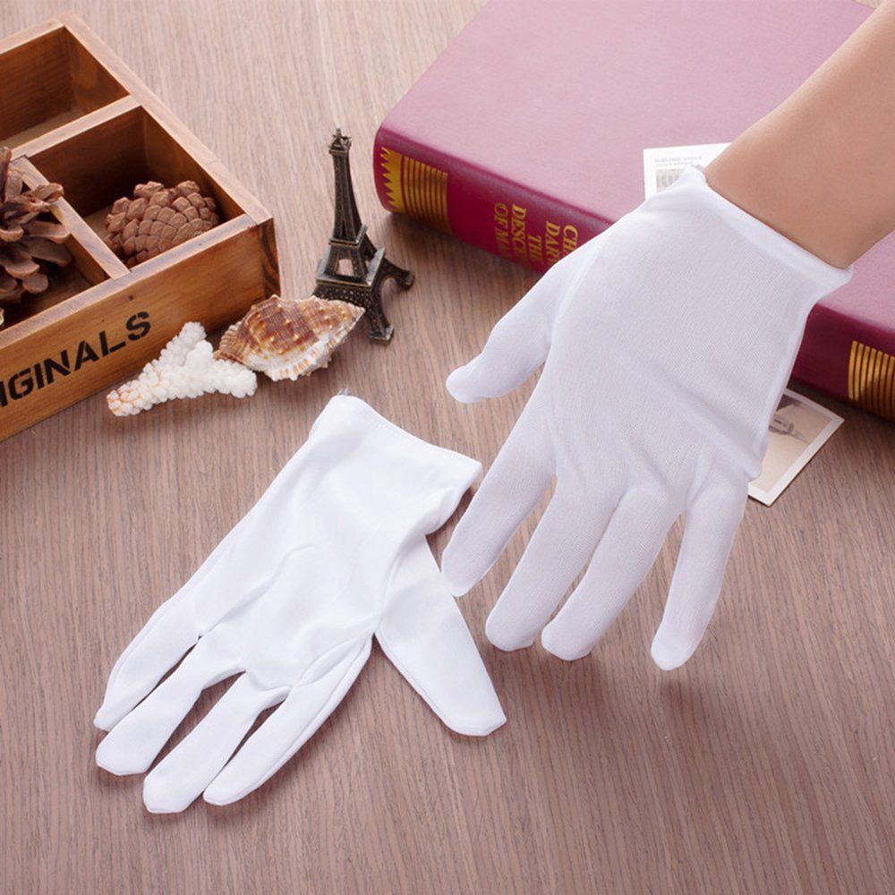 Găng Tay Cotton Trắng Co Giãn Dùng Khi Làm Việc/Rửa Chữa Vật Dụng Tại Nhà