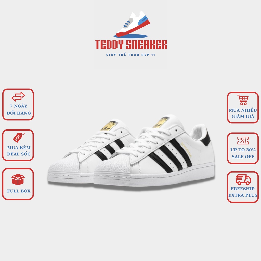 Giày thể thao nam nữ trắng 𝗔𝗱𝗶𝗱𝗮𝘀 𝘀𝘂𝗽𝗲𝗿 𝘀𝘁𝗮𝗿 , Giày das sò nam nữ cao cấp Full Box
