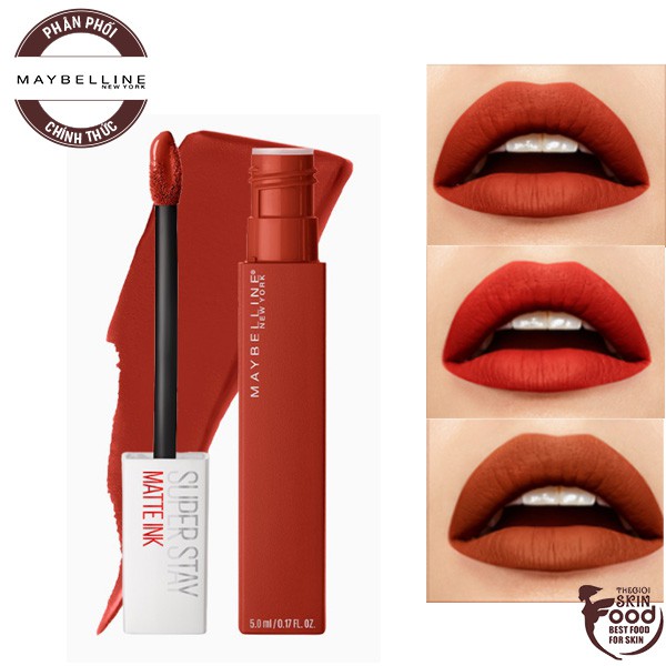 Son Kem Lì, Lên Màu Chuẩn, Lâu Trôi Maybelline New York Superstay Matte Ink City Edition