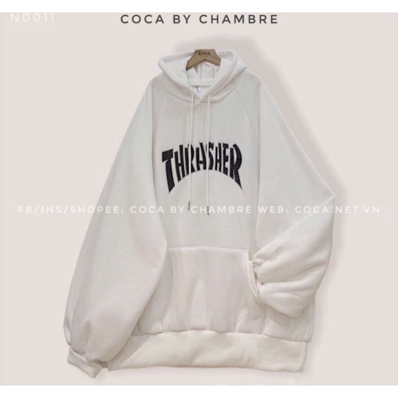 Áo Khoác Hoodie Nam Nữ Nỉ Bông Dày Dặn Form Rộng Unisex Áo Hoodie Nam Nữ In Chữ THRR Không Bong Tróc | BigBuy360 - bigbuy360.vn