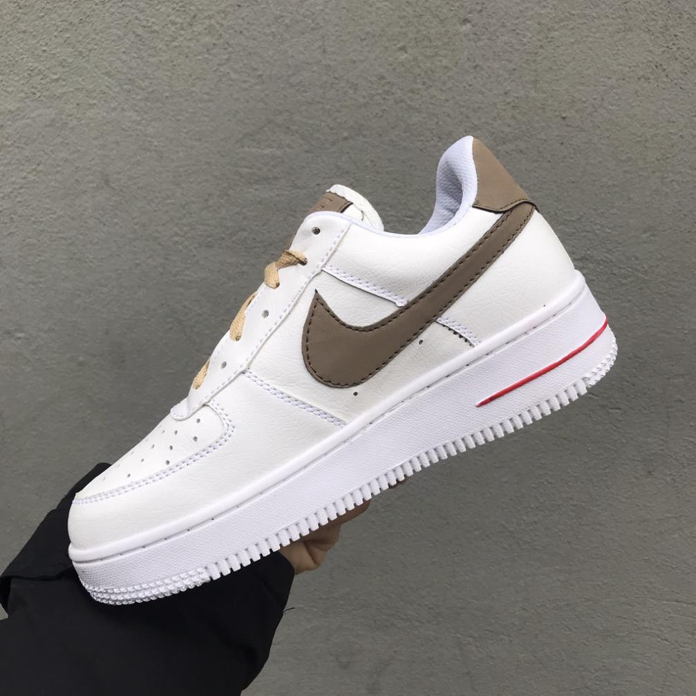 Giày AF1 FORCE 1 trắng vạch nâu Hot trend thể thao sneaker nam nữ