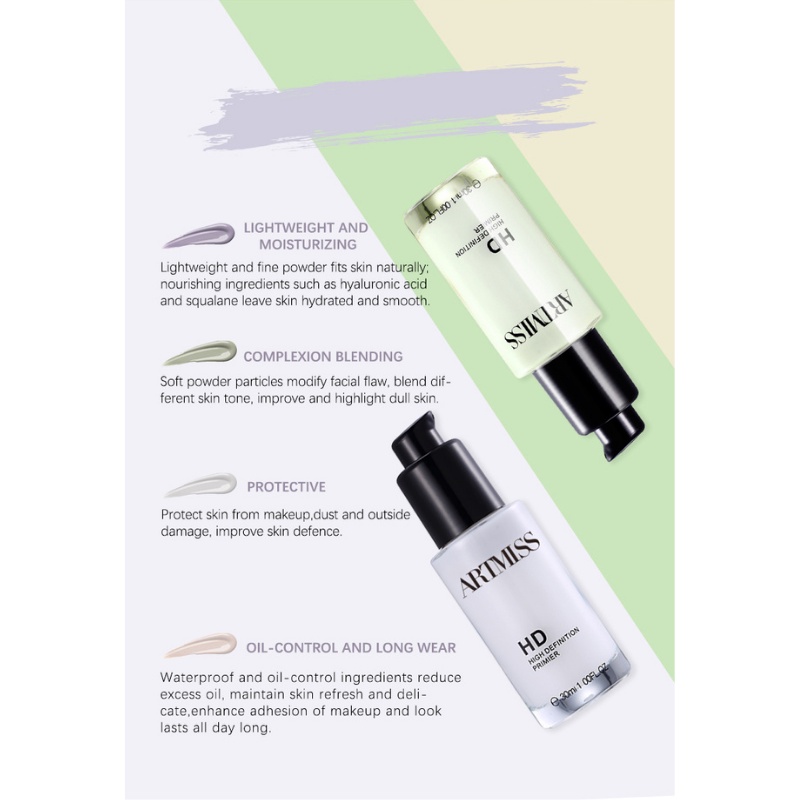 Kem lót ARTMISS High Difinition makeup primer kiềm dầu cho da 30ML